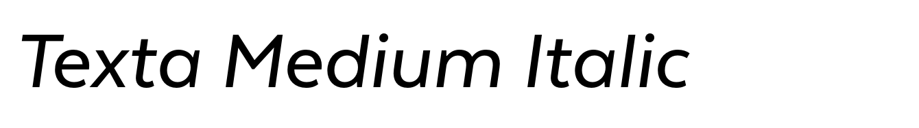 Texta Medium Italic